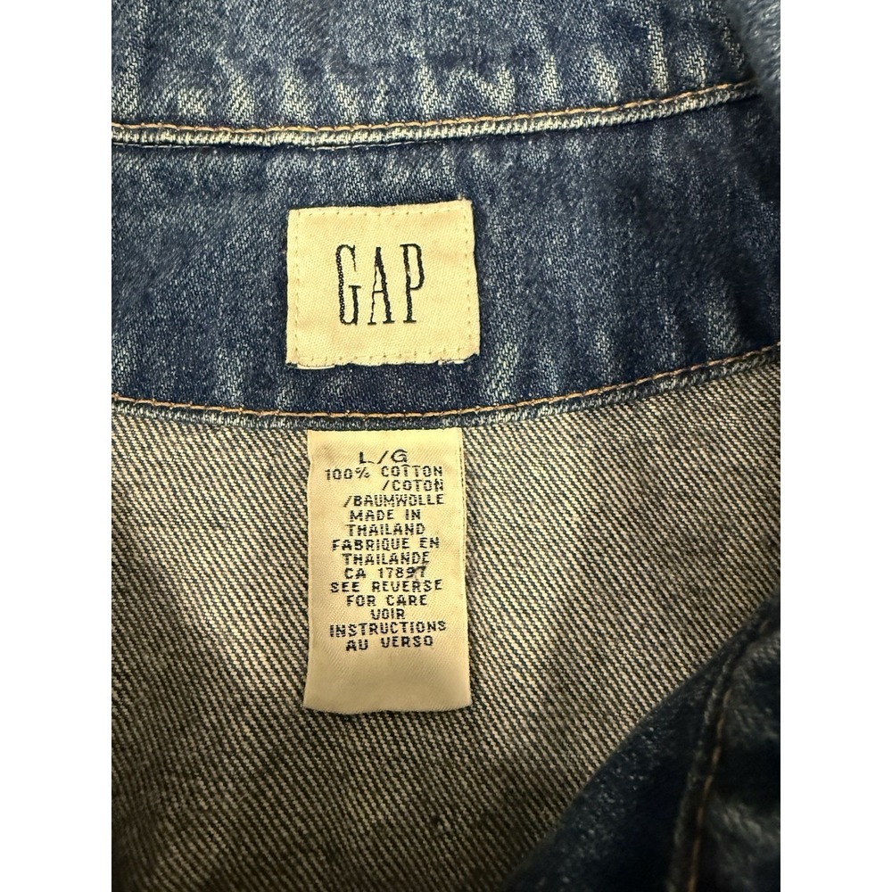 GAP 1969 Denim Jacket Woman's Size L Icon Style Blue Medium (READ) - Picture 4 of 9